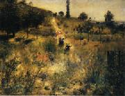 Auguste renoir Road Rising into Deep Grass painting